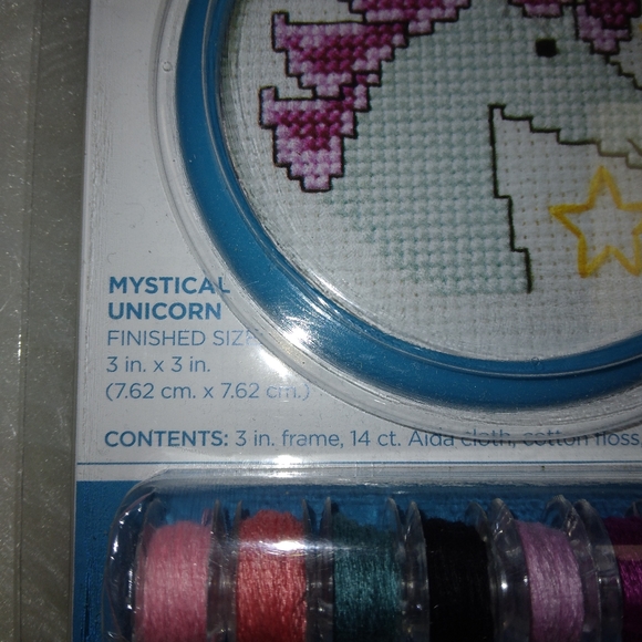 Bucilla Mystical Unicorn 47816E My 1st Stitch Kit, Counted Cross Stitch - Picture 3 of 4